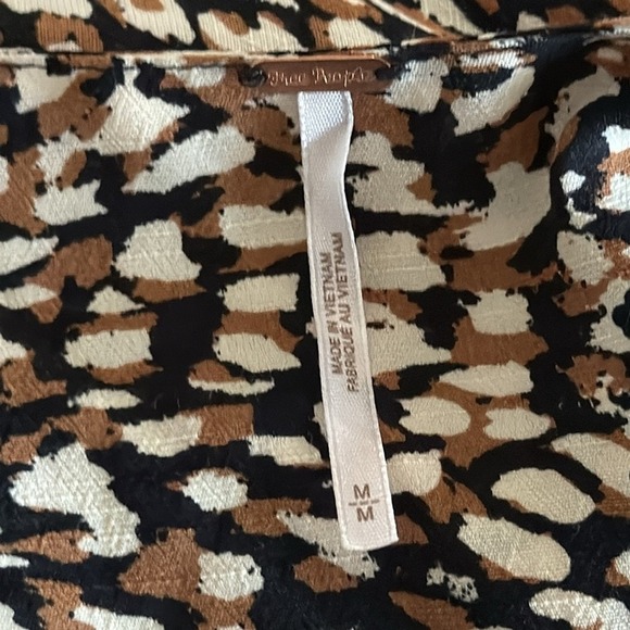 Free People French Quarter Wrap Mini Dress Medium Cheetah‎ Print - Picture 10 of 11